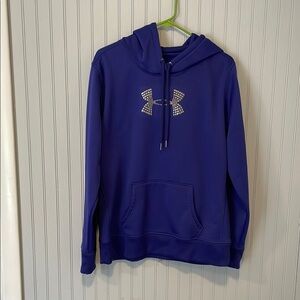 Under Armour Blueish- Purple Shade Pull Over Hoodie With Studded Detail